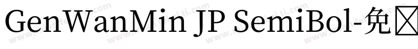 GenWanMin JP SemiBol字体转换